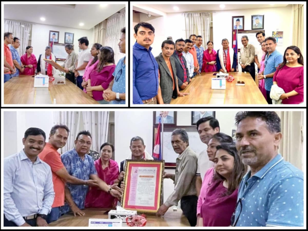 सञ्चार तथा सूचना प्रविधि मन्त्री गुरुङलाई कलाकार संघको बधाई